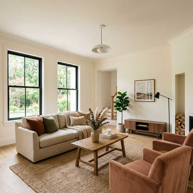 Freshly painted interior room by Sunset View Painting
